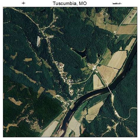 Aerial Photography Map of Tuscumbia, MO Missouri