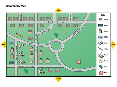 Blank Street Map Template For Kids