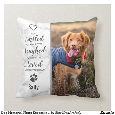 Dog Memorial Photo Keepsake Sympathy - Pet Loss Throw Pillow in 2020 | Pet sympathy, Dog ...