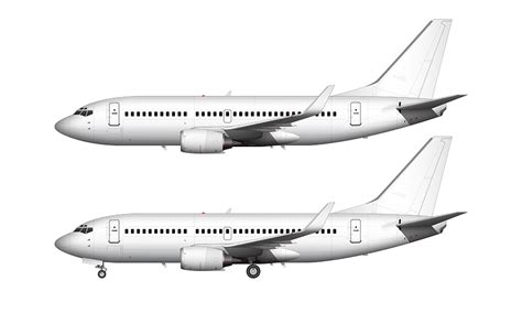 Boeing 737-300 blank illustration templates – Norebbo