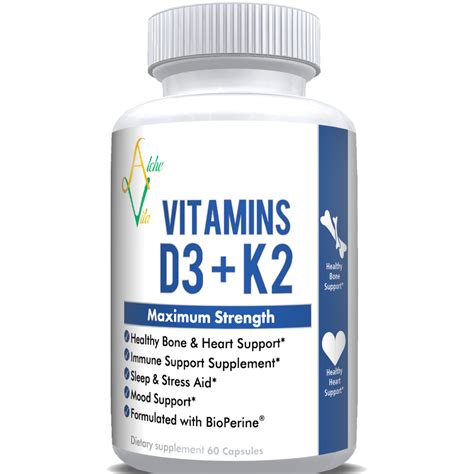 Vitamin D3+K2 plus Calcium (3-in-1 Maximum Strength formula) – AlcheVita