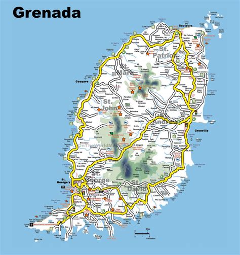 Grenada tourist map