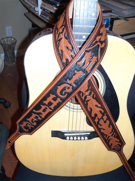 Hand Crafted Handmade Leather Guitar & Banjo Straps by Hubbard Leather ...