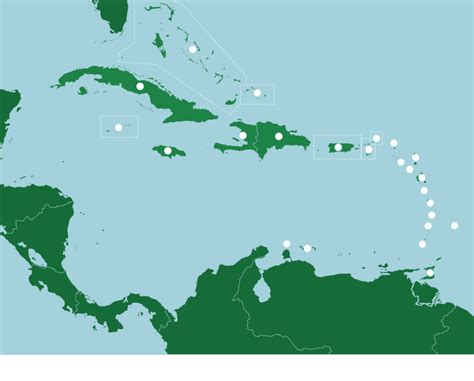 Countries and Territories of the Caribbean Diagram | Quizlet