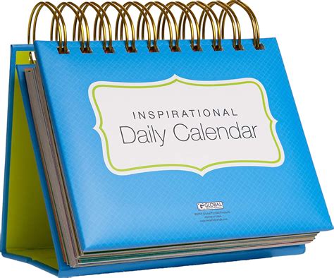 Global Printed Products Motivational & Inspirational Perpetual Daily Flip Calendar Self-Standing ...