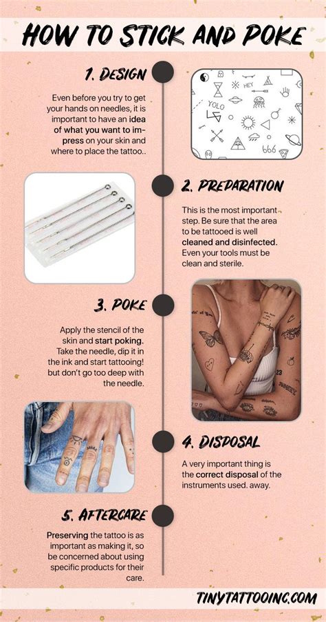 how-to-do-stick-and-poke-tattoos-guide-simple-and-easy-diy-infographic | Tiny Tattoo inc.