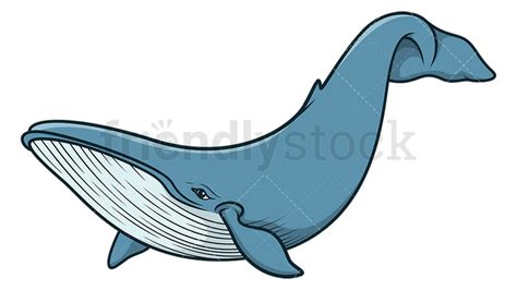 Blue Whale Cartoon Clipart Vector - FriendlyStock