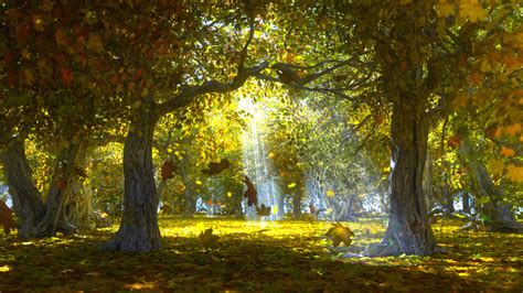 ArtStation - Autumn Forest Animated 3D