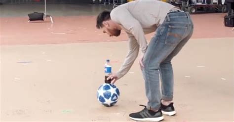 Watch: Lionel Messi posts video of an incredible trick shot and leaves football Twitter in awe