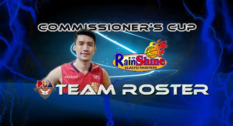 List of Rain or Shine Elasto Painters Roster (Lineup) 2017 PBA Commissioner's Cup