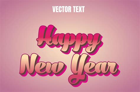 New Year vector text effect 14495080 Vector Art at Vecteezy