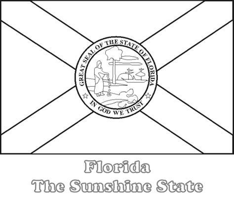 Large, Printable Florida State Flag to Color, from NETSTATE.COM