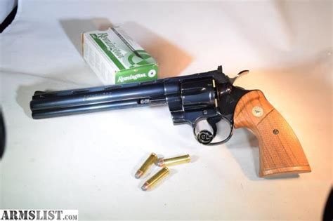 ARMSLIST - For Sale: Colt Python 8 Inch Blued ,Boxed