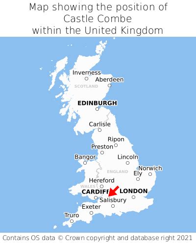 Where is Castle Combe? Castle Combe on a map