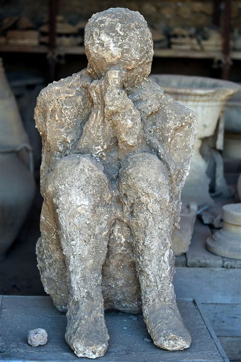 Plaster Cast of Volcano Victim in Pompeii, Italy - Encircle Photos