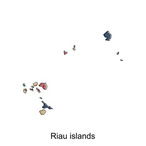 Map of Riau Islands design template, vector illustration of Map of ...