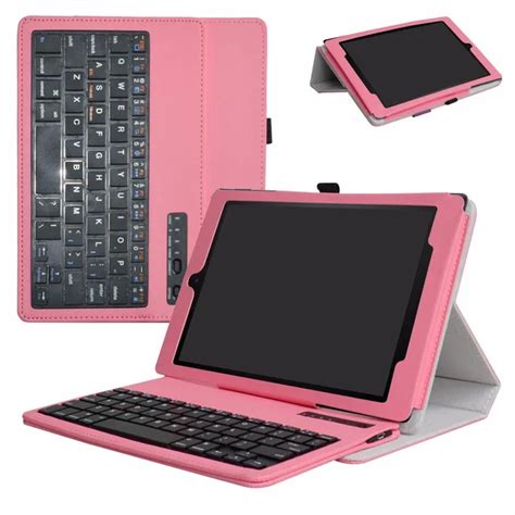 For All New Amazon Fire HD 10 Tablet Case (7th Generation, Removable Bluetooth Keyboard Case ...