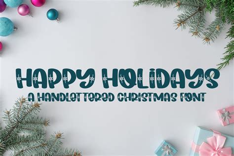 Happy Holidays - A Hand-Lettered Christmas Font