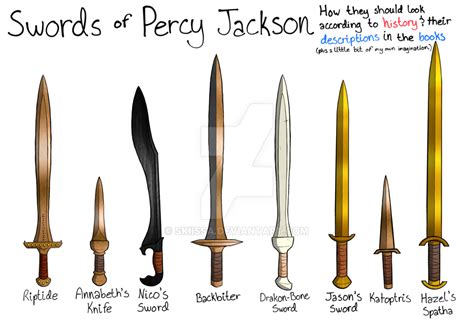 Swords of Percy Jackson by https://www.deviantart.com/skiissa on @DeviantArt Memes Percy Jackson ...