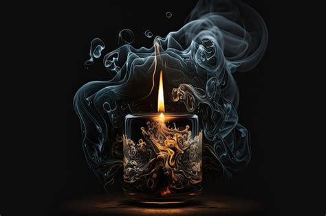 Premium Photo | A candle with a smoke coming out of it