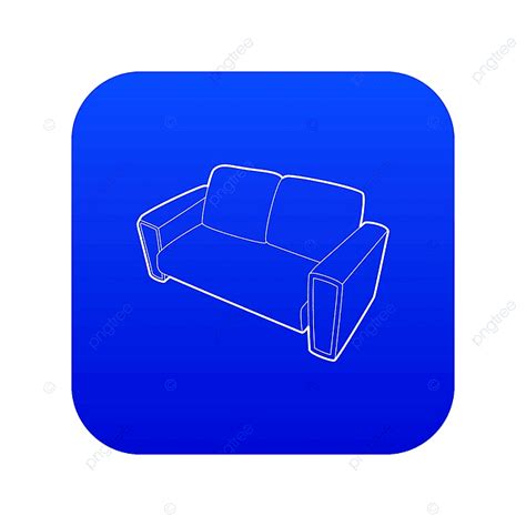 Sofa White Clipart PNG Images, Sofa Icon Blue Vector Isolated On White Background, Apartment ...