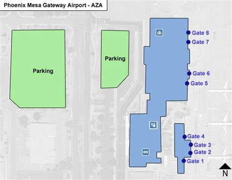 Phoenix Mesa Gateway Airport Map | AZA Terminal Guide