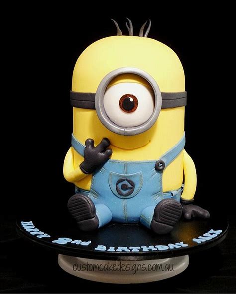 Minion Cake - Decorated Cake by Custom Cake Designs - CakesDecor