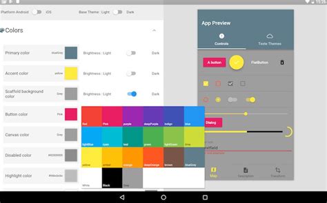 A Flutter Material design Theme explorer