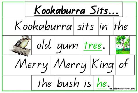 Kookaburra Song K-3 Teacher Resources