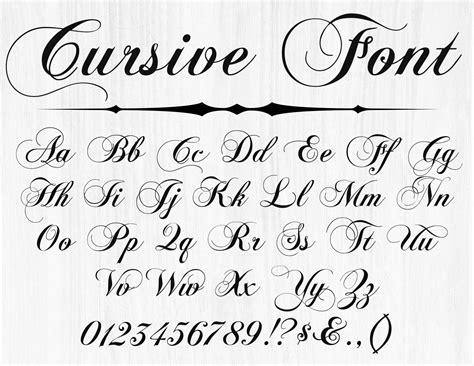 Cursive Font SVG PNG Ttf Cursive Letters Wedding Font - Etsy Sweden