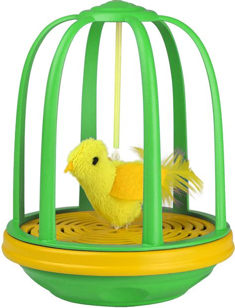 PET ZONE Caged Canary Interactive Cat Toy - Chewy.com