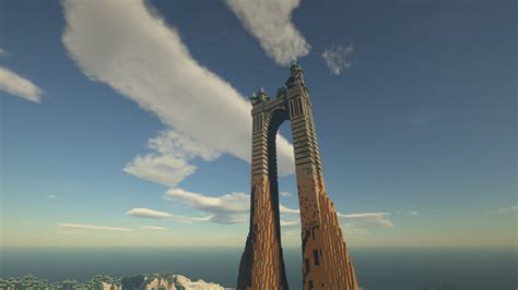 The arch tower base with interior Minecraft Schematic