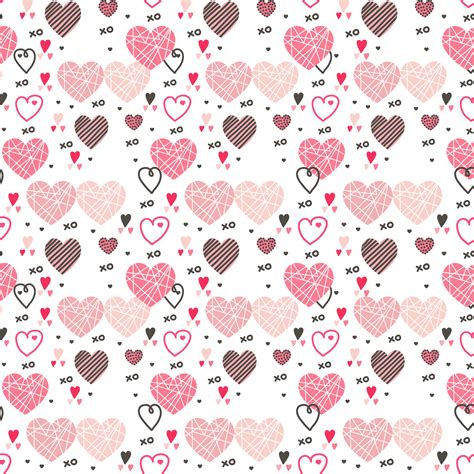 Valentine Hearts Vector Pattern 284085 Vector Art at Vecteezy