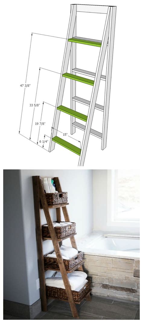 Wooden Ladder Shelf | Ana White