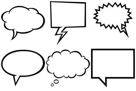 Blank Comic Speech Bubbles AI EPS PNG By Me and Ameliè | TheHungryJPEG