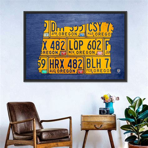 Oregon License Plate Map Wall Art | Digital Art | by Design Turnpike