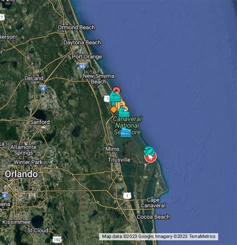 Canaveral National Seashore - North District Paddling - Google My Maps