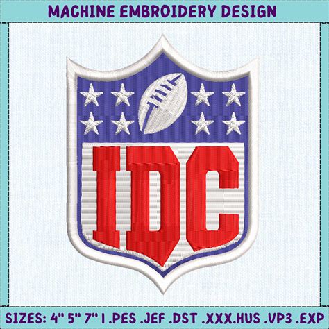 IDC Embroidery Design, NFL Football Logo Embroidery Design, | Inspire Uplift