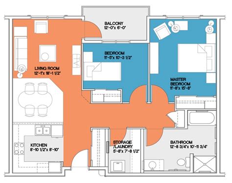 The Parkway Retirement Community 95 Paget Floor Plans--Two-Bedroom---Independent-A---970-sqft ...