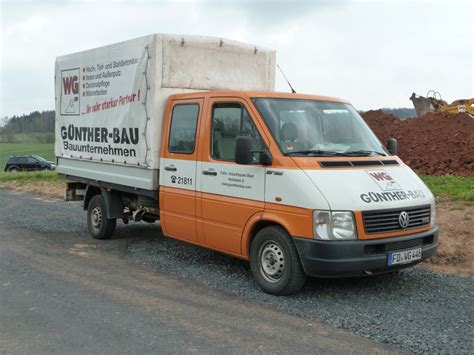 VW LT von "GÜNTHER-BAU" steht auf einer Baustelle in 36100 Petersberg-Marbach im April 2012 ...