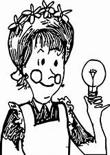 Amelia Bedelia Bulb Coloring Page  Wecoloringpagecom sketch template