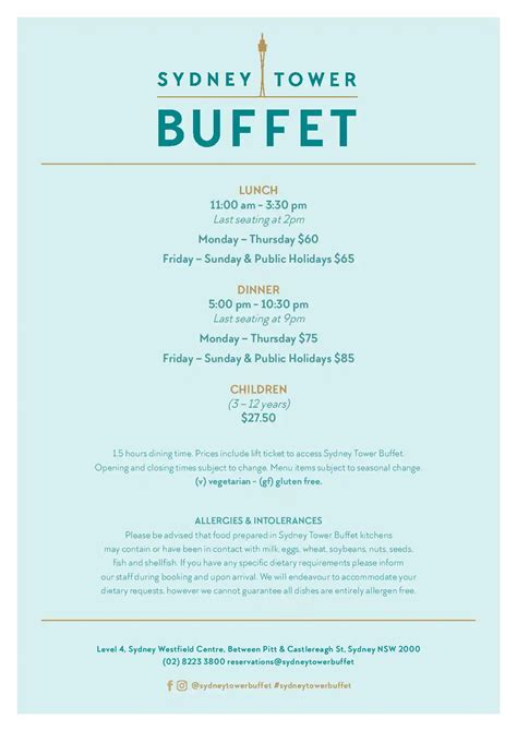 Sydney Tower Buffet Christmas Day | Christmas Day