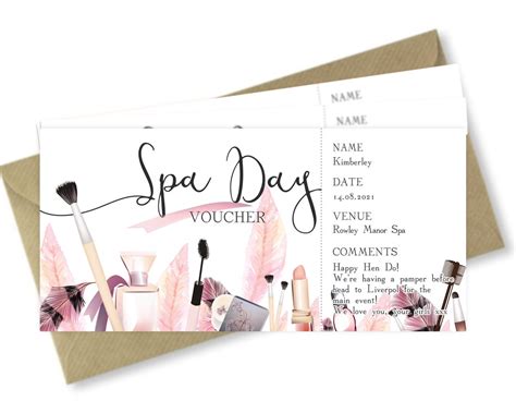 Spa Day Voucher Spa Session Gift Voucher Maternity Leave - Etsy