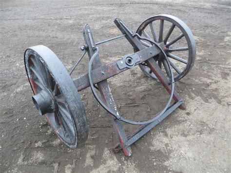 Wagon Axle with 2 Wheels - Lambrecht Auction, Inc.