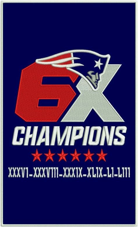 New England Patriots 6x Super Bowl World Champions 14 X - Etsy