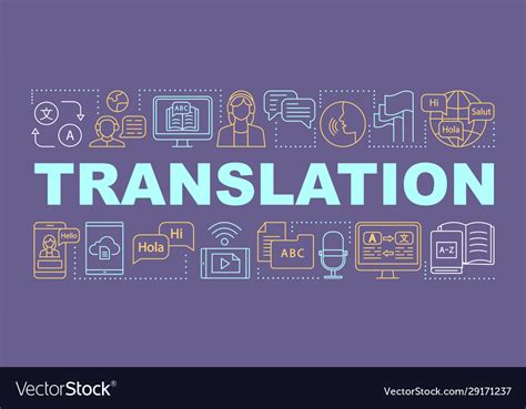 Translation word concepts banner foreign language Vector Image