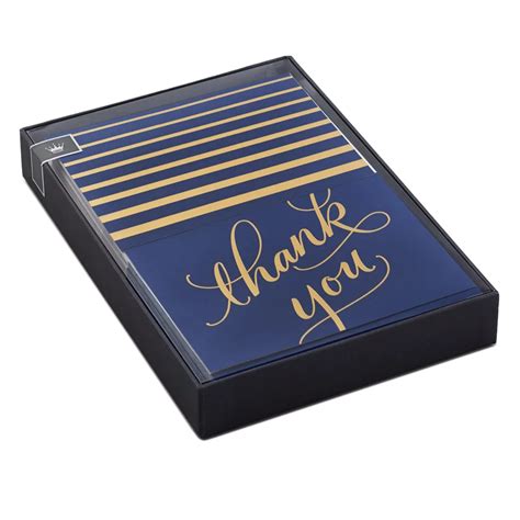 Hallmark Navy and Gold Script Boxed Thank You Cards, #71 - Shop Party Supplies at H-E-B