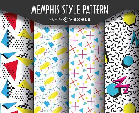 Retro 90s Pattern Set Vector Download