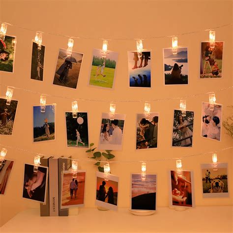 Lmueinov Holiday sales LED Photo Clips String Light, String Light Clips For Hang Pictures Card ...