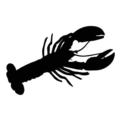 Lobster silhouette Art 7170192 Vector Art at Vecteezy